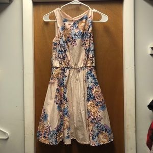 Pink Floral Bailey Blue Dress